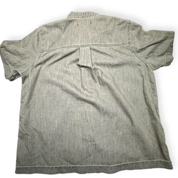 MADEWELL Women’s Lunar Wash Short Sleeve Button Front Utility Shirt Top Medium - Picture 4 of 7